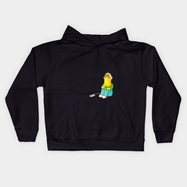 Musical mind character concentration Kids Hoodie by simonox